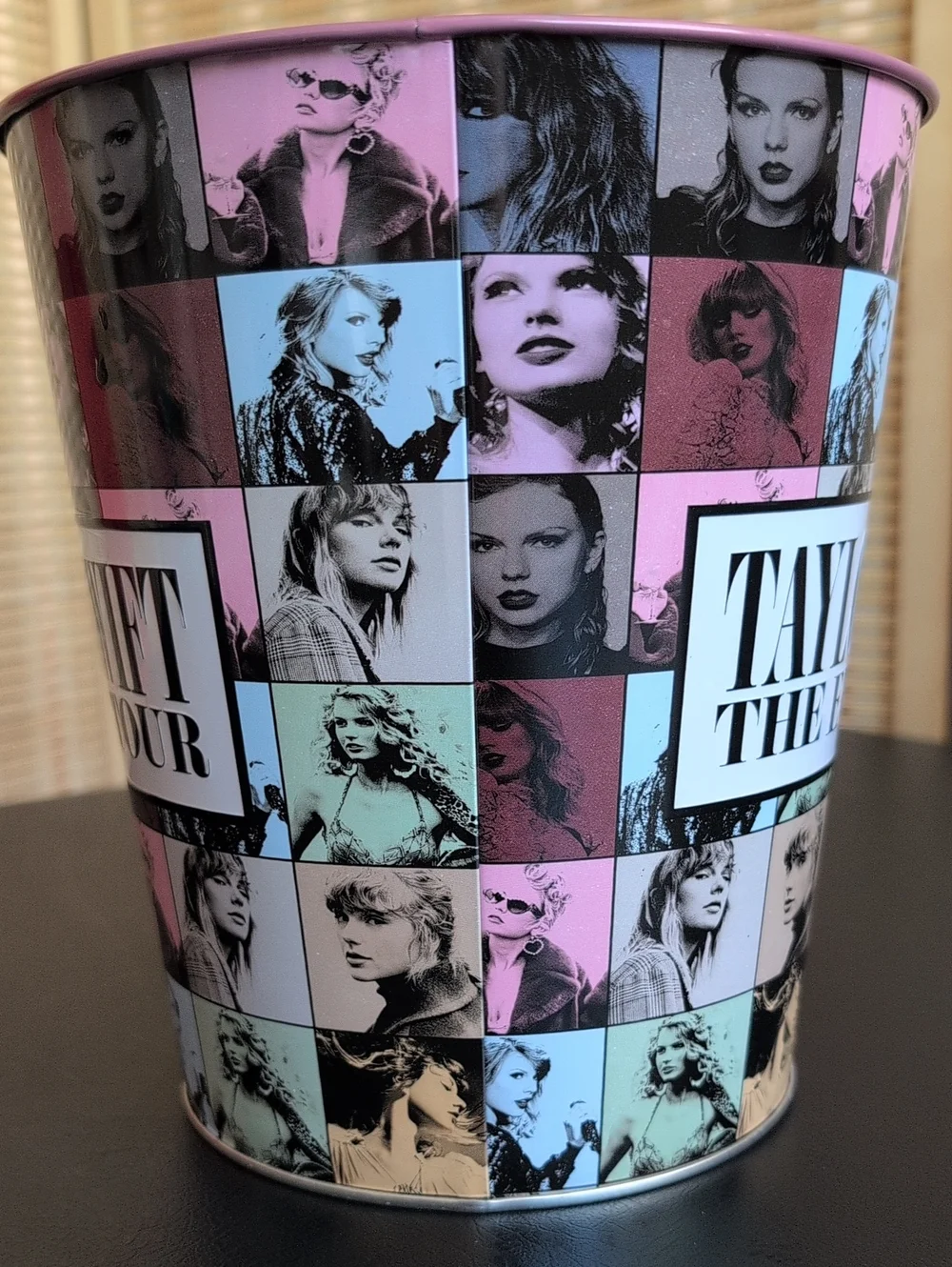 Taylor Swift Pastel Collage Eras Tour Popcorn Bucket - Pink, Blue, Purple